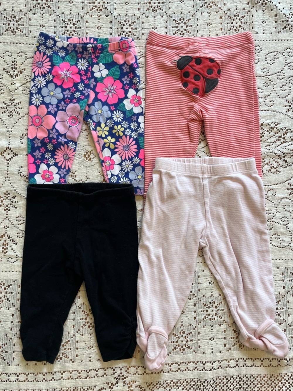 Baby girl colorful leggings bundle Size 6 mo Oshkosh, carters, circo floral